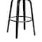 Armen Living Pico 30" Swivel Black Wood Bar Stool in Gray Faux Leather with Black Metal LCPIBABLKGRY30 - alternate 10